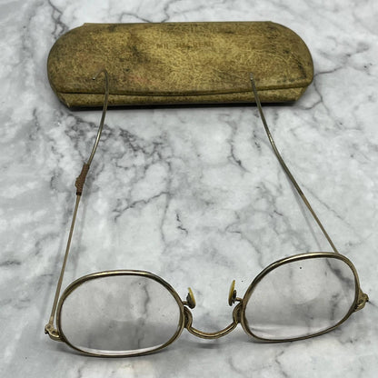 1920s Art Deco AO American Optical Gold 12KGF FUL VUE Eyeglasses Frames TE2