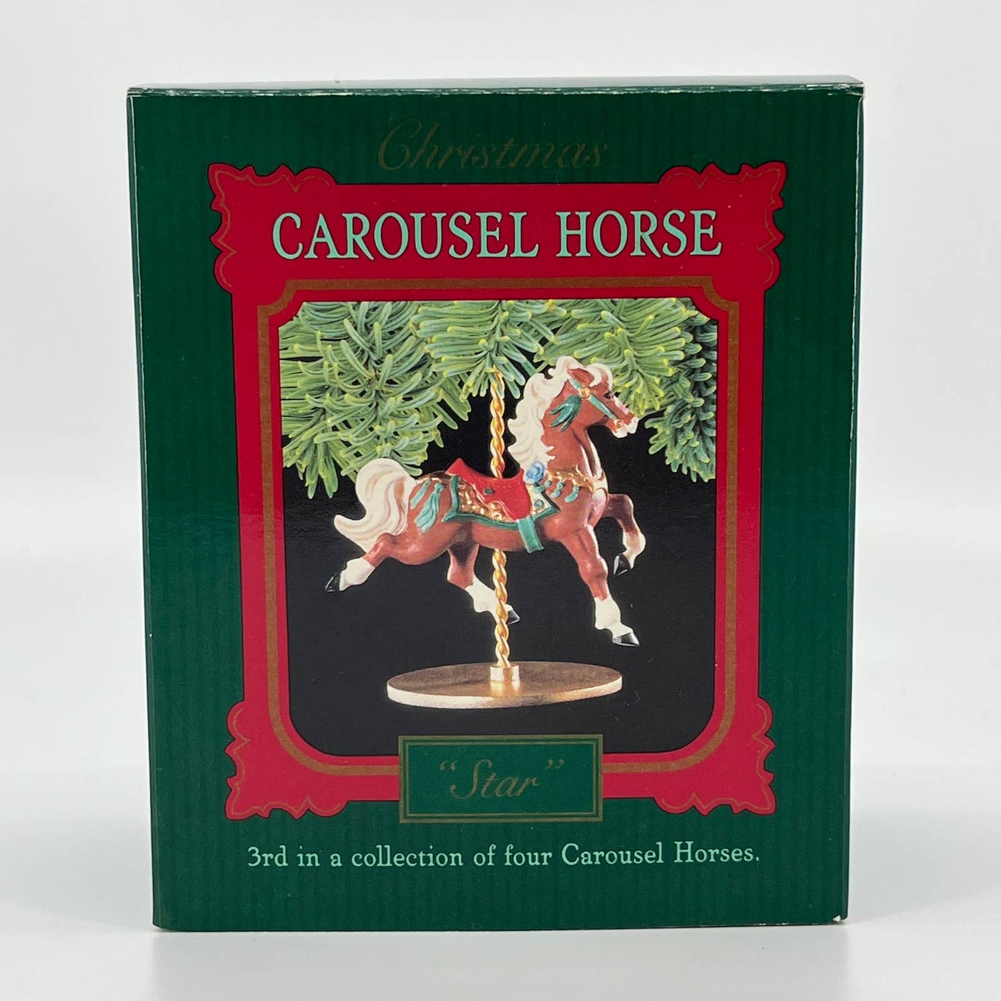 Carousel Horse STAR #3 Collector's 1989 Hallmark Christmas Ornament IN BOX TB4