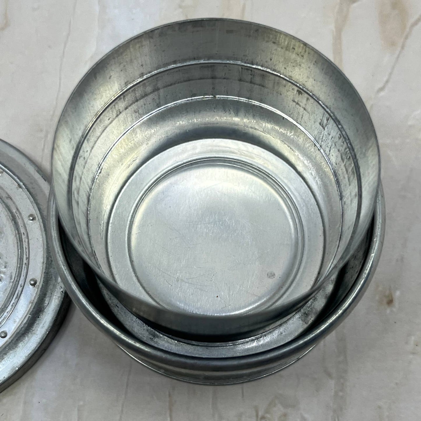 Vintage Collapsible Tin Cup Sailboat Design Camping Travel Cup USA TC5-S3