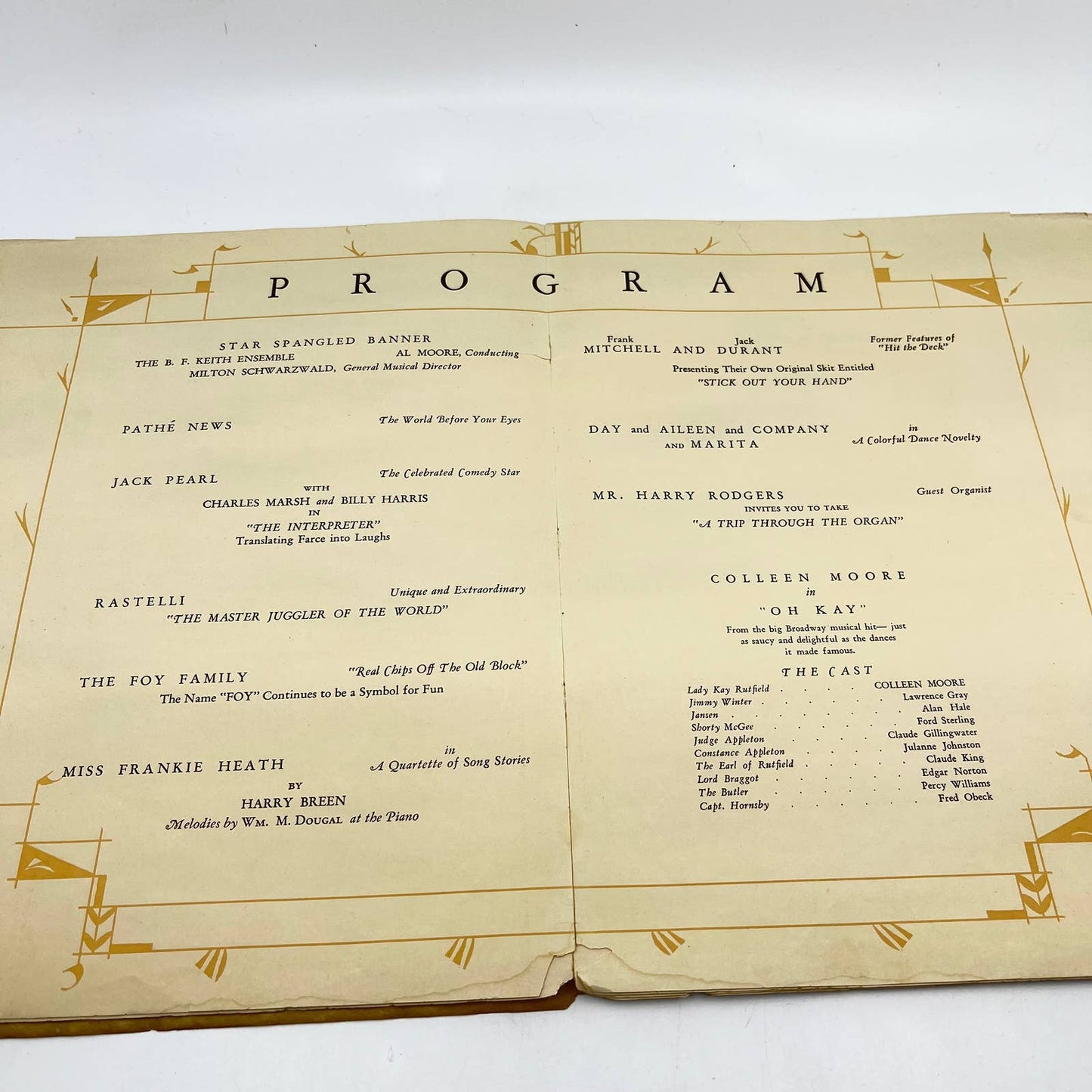 1928 The New B. F. Keith Memorial Theatre Program Joseph P. Kennedy TF9