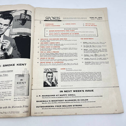 Sports Illustrated Magazine Ed Furgol US Open golf Preview June 20, 1955 TF9