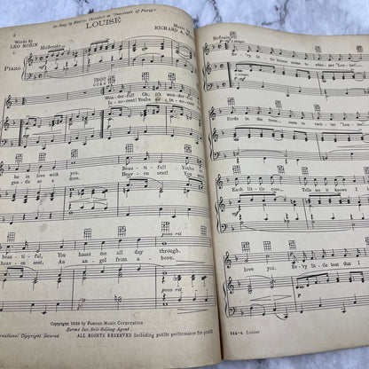 Vintage Sheet Music Louise Richard Whiting Leo Robin 1929 V38