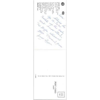 Folding Postcard Crescent Motel Gunnison Colorado 1970 Original Postcard TK1-29