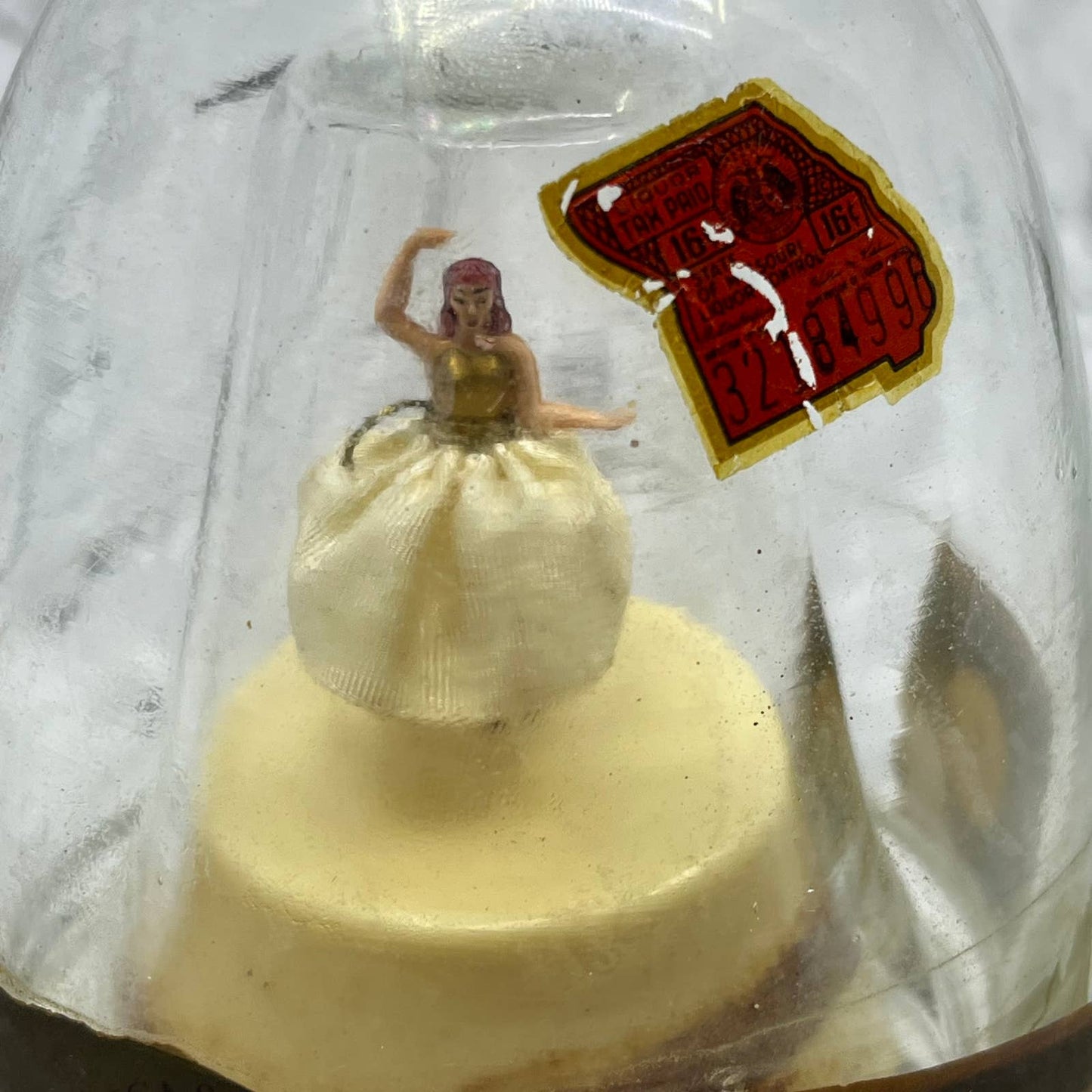 Vintage 1950's Luca's Bols Dancing Ballerina in a Liquor Bottle Music Box TJ4
