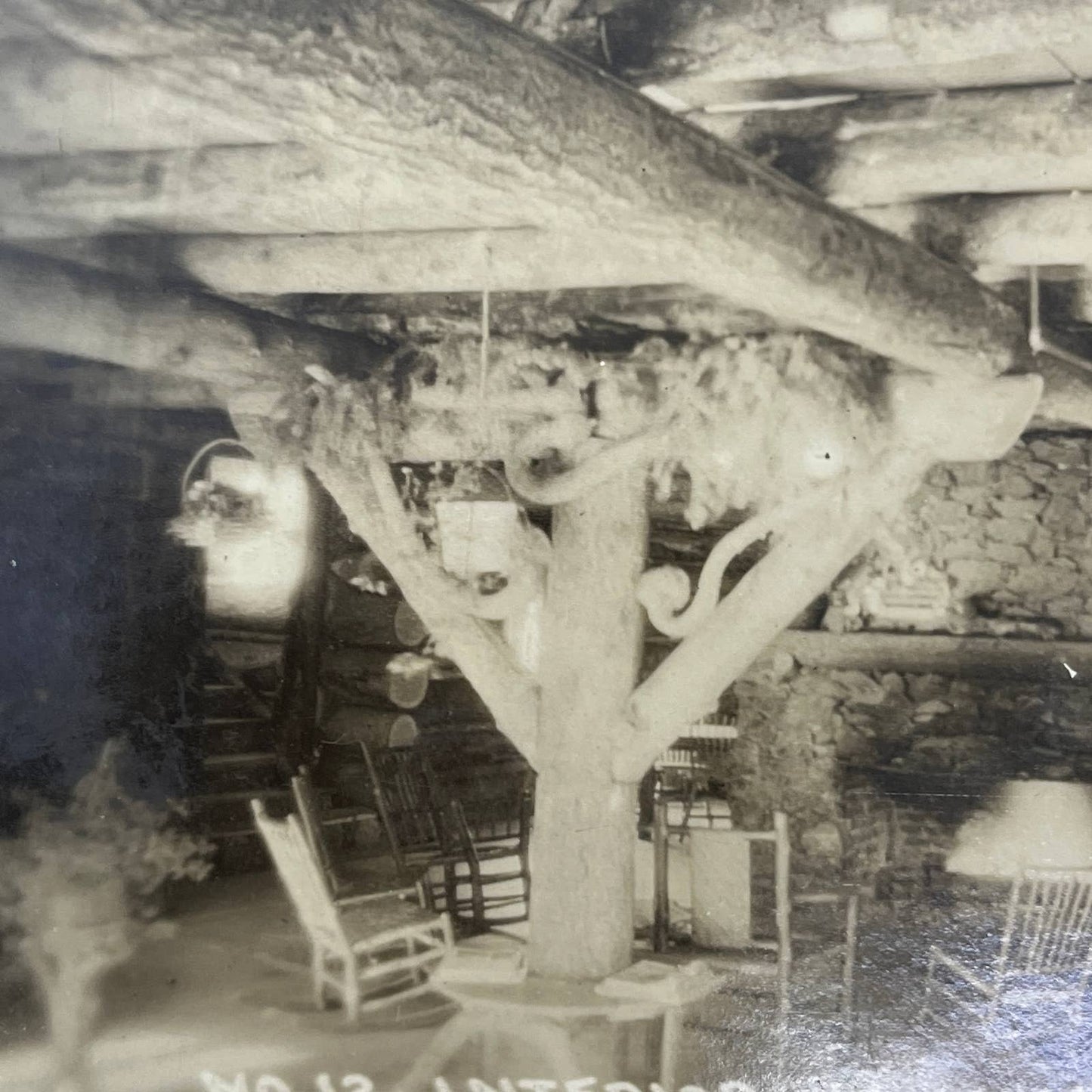 Antique RPPC No 12 Interior Ketchum Kamp Hotel Ketchum Idaho AC1