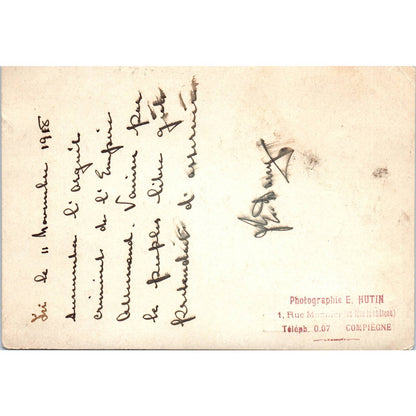 1918 WWI Photograph Card Compiegne France Glade of the Armistice SE5