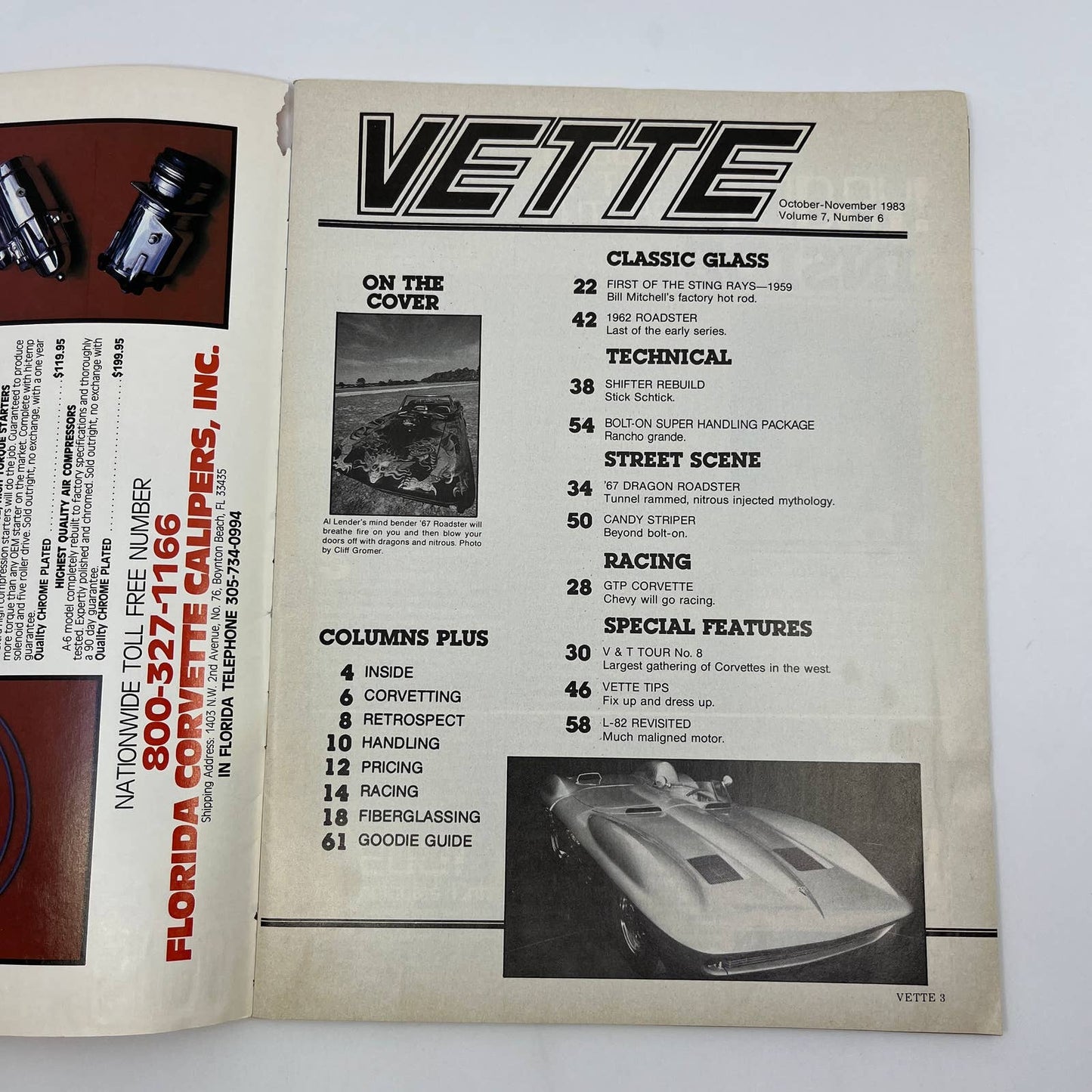 1983 Nov-Oct Vette Corvette Magazine '59 Stingray Proto'62 Roadster TG1