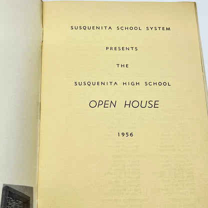 1956 Susquenita High School Open House Visitor Information Booklet AB3