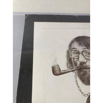 1980 Rudolph Khatchatrian Signed Sketch Portrait Print  RU1