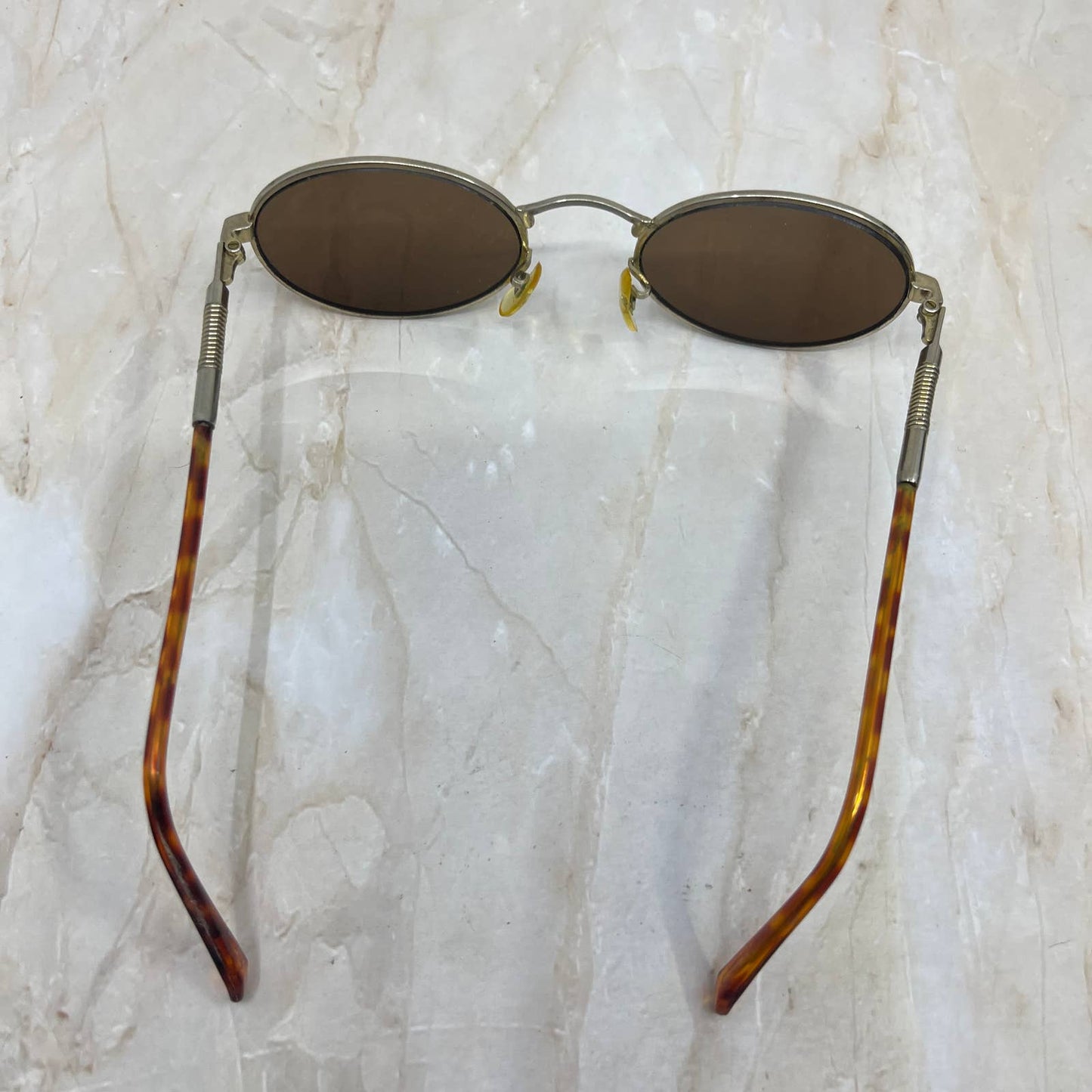 Retro Round Tortoise Shell & Gold Tone Sunglasses Eyeglasses Frames TJ1-G4-1