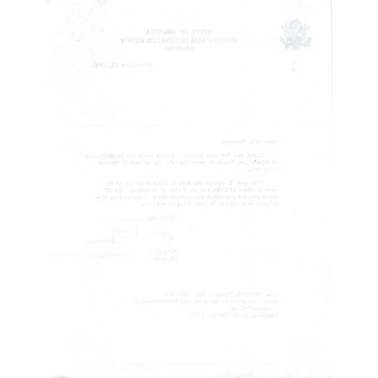 Voices of America United States Information Agency Letterhead Memo 1967 TK1-P7