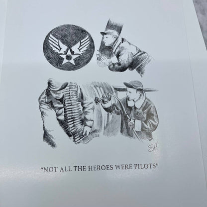 Vtg Eagle Squadron Heritage Society Print - Not All The Heroes Were Pilots FL5