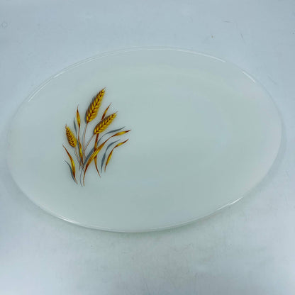 Vintage Fire King Golden Wheat #6 Serving Plate Dish 11.5” Oval TC4