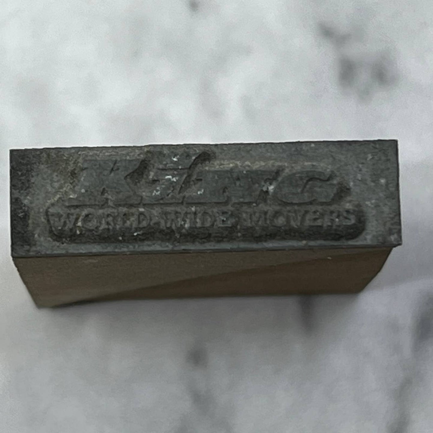 Vintage Printing Letterpress Printers Block Plate King Worldwide Movers SE826