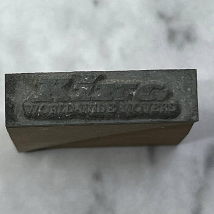 Vintage Printing Letterpress Printers Block Plate King Worldwide Movers SE826