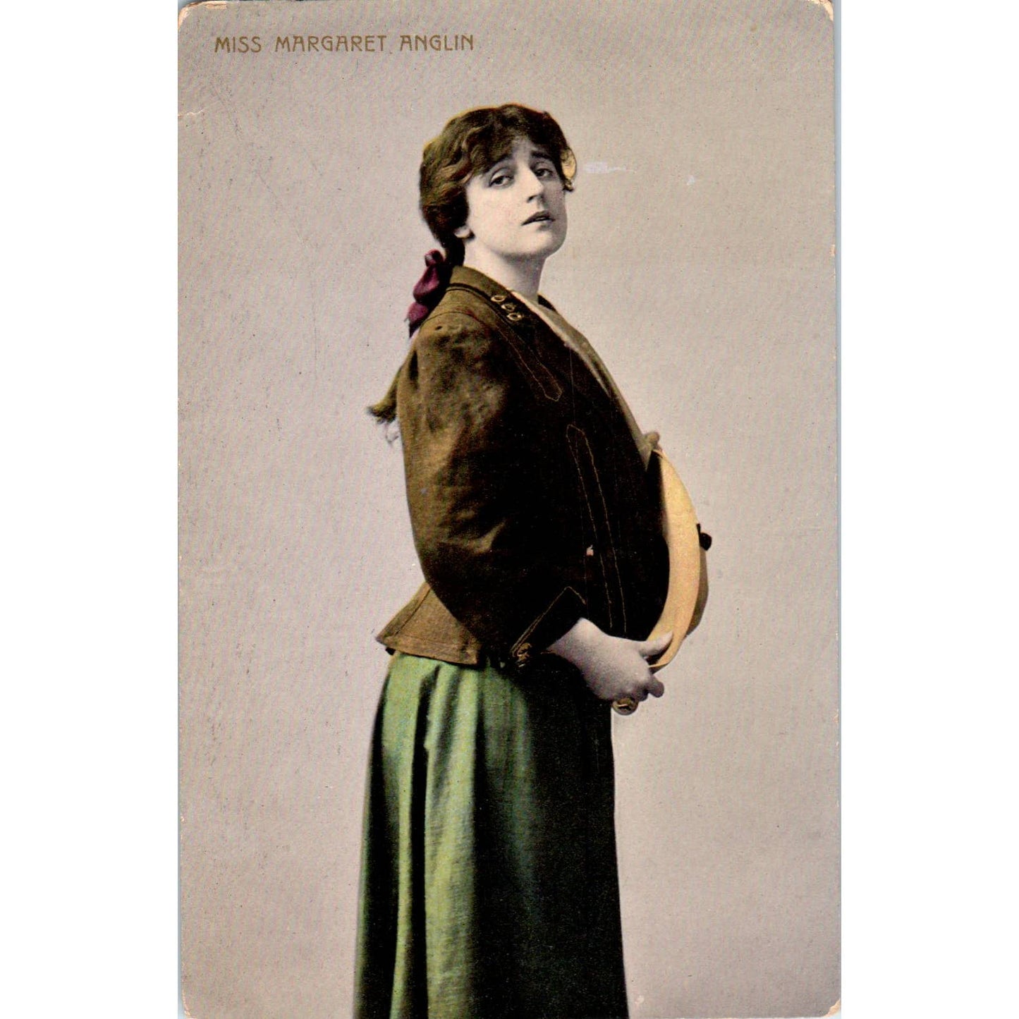 Antique Postcard RPPC Victorian Photo Miss Margaret Anglin SE8