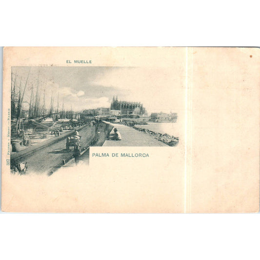 El Muelle Palma De Mallorca España c1905 Original Postcard TK1-P13