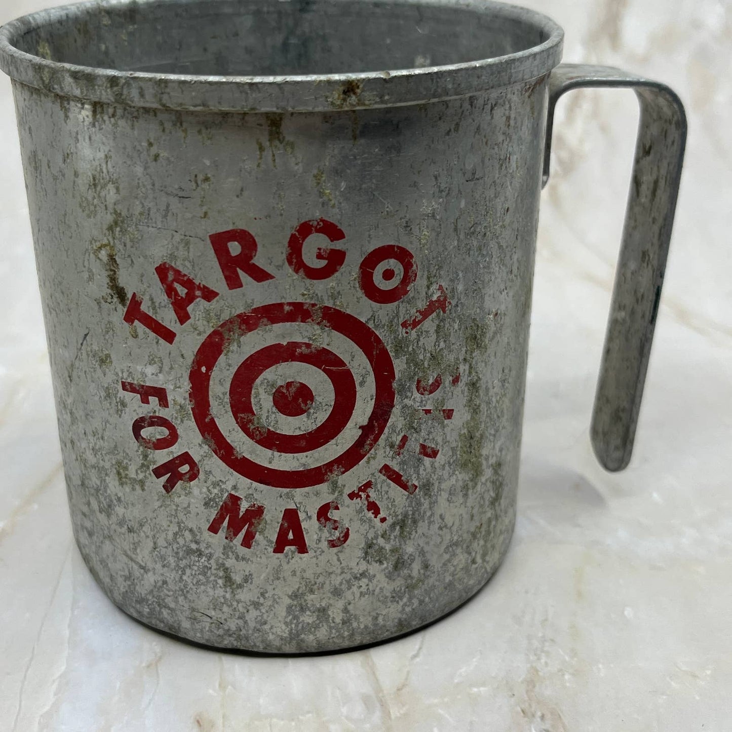 Vintage 1950s Lederle Targot For Mastitis Tin Cup Scoop 4.5” TC5