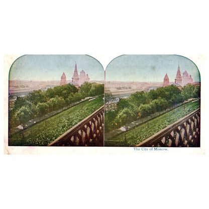 c1900 Stereoview Card The City of Moscow SE4