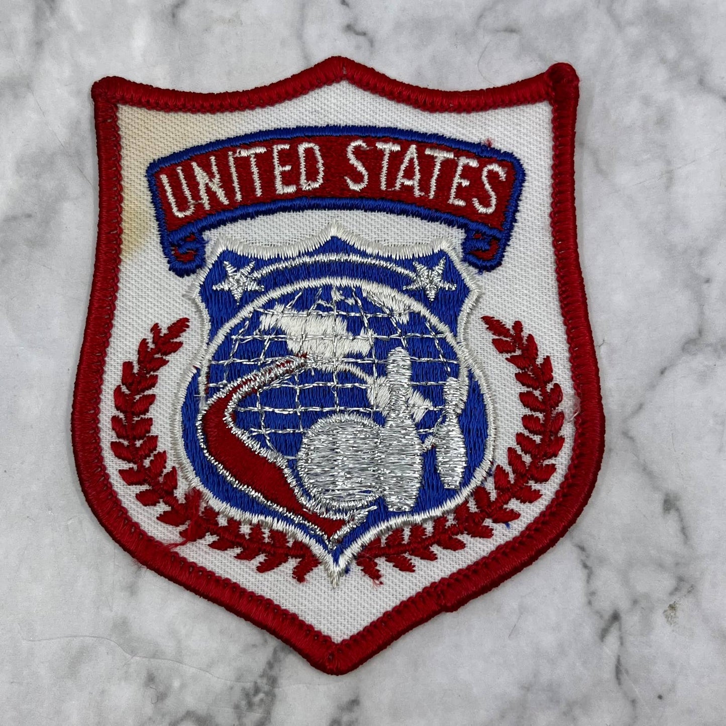 Vintage Embroidered Bowling Patch WIBC United States 10 Pin SE7