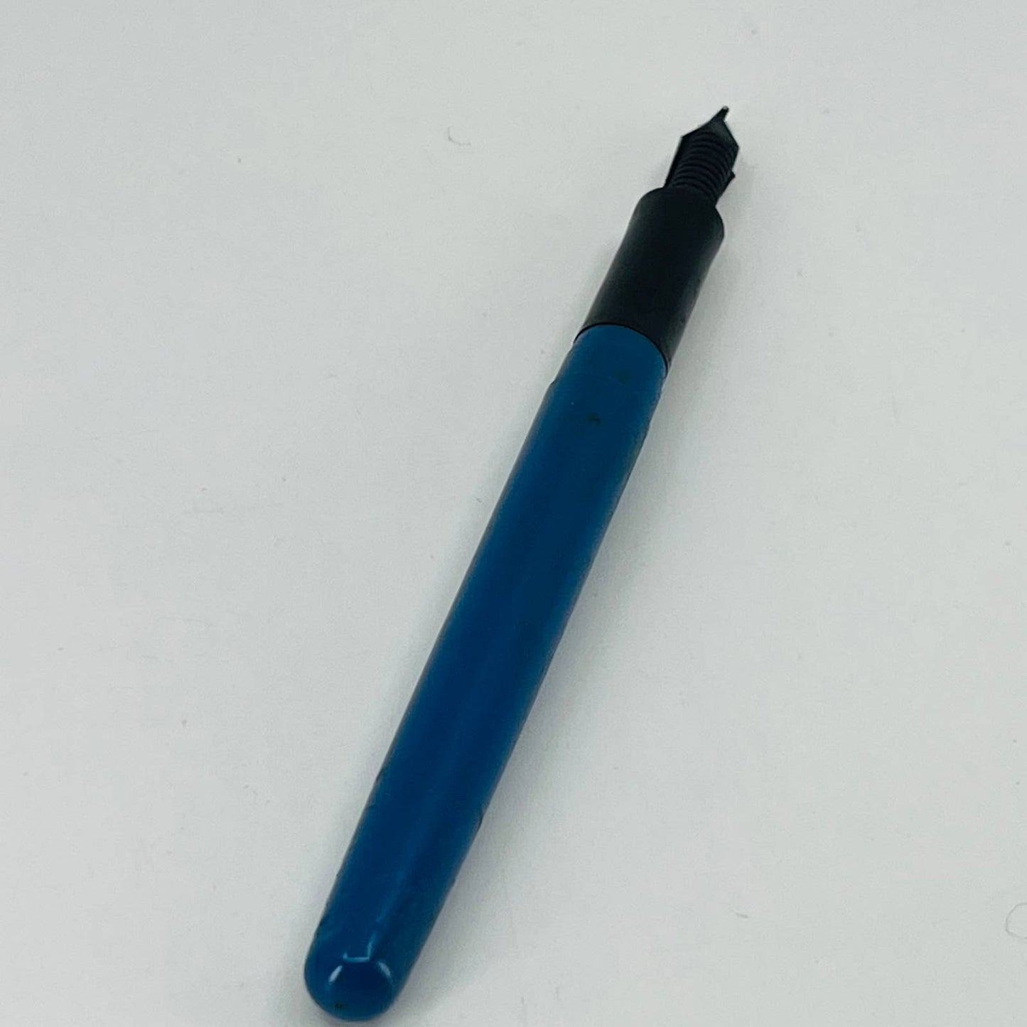 VTG Fountain Pen Blue Celluloid Esterbrook Medium Nib No Cap SB3