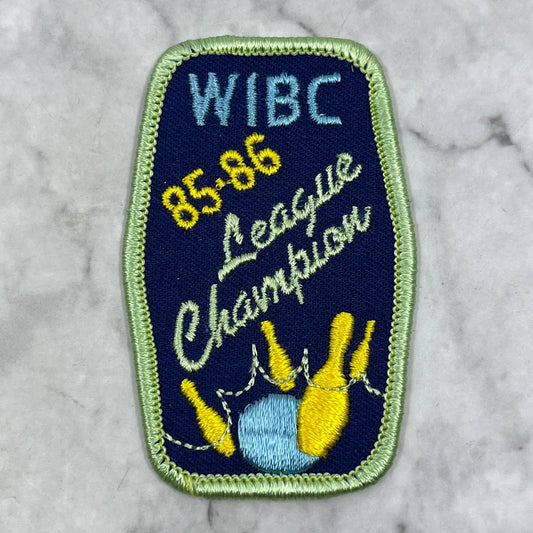 Vintage Embroidered Bowling Patch WIBC League Champion 1985-86 SE7