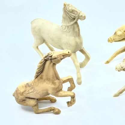 1950s-60s Lot of 4 Plastic Toy Horses Cowboys & Indians Marx Western SD7