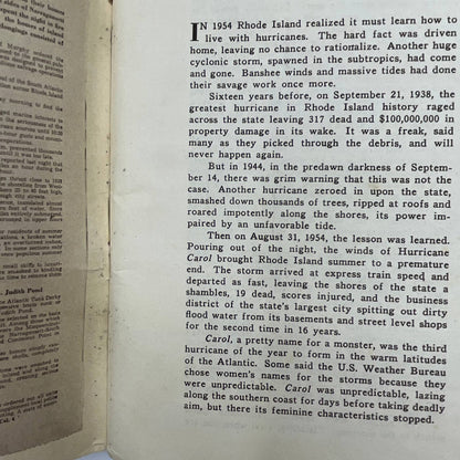 Hurricane Carol Lashes Rhode Island Book August 31 1954 Providence Journal TG6