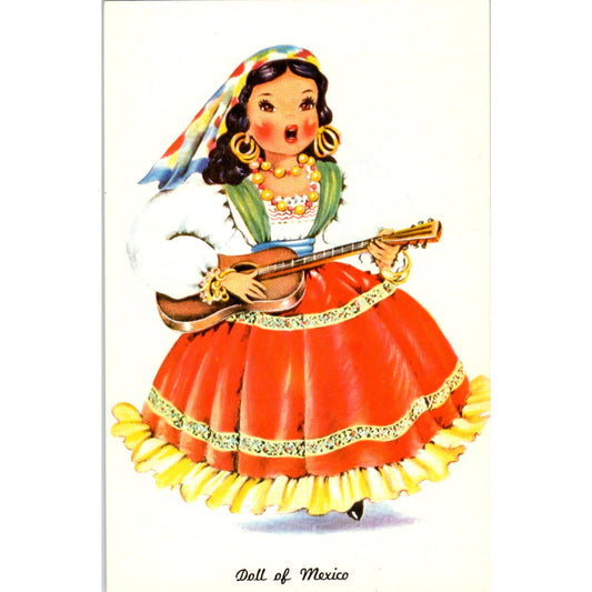 Doll of Mexico - Dolls of Many Lands Series Original Postcard PB4