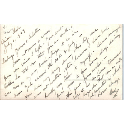 Hotel Pacifico Arica Chile - Original RPPC Postcard TJ9-P1