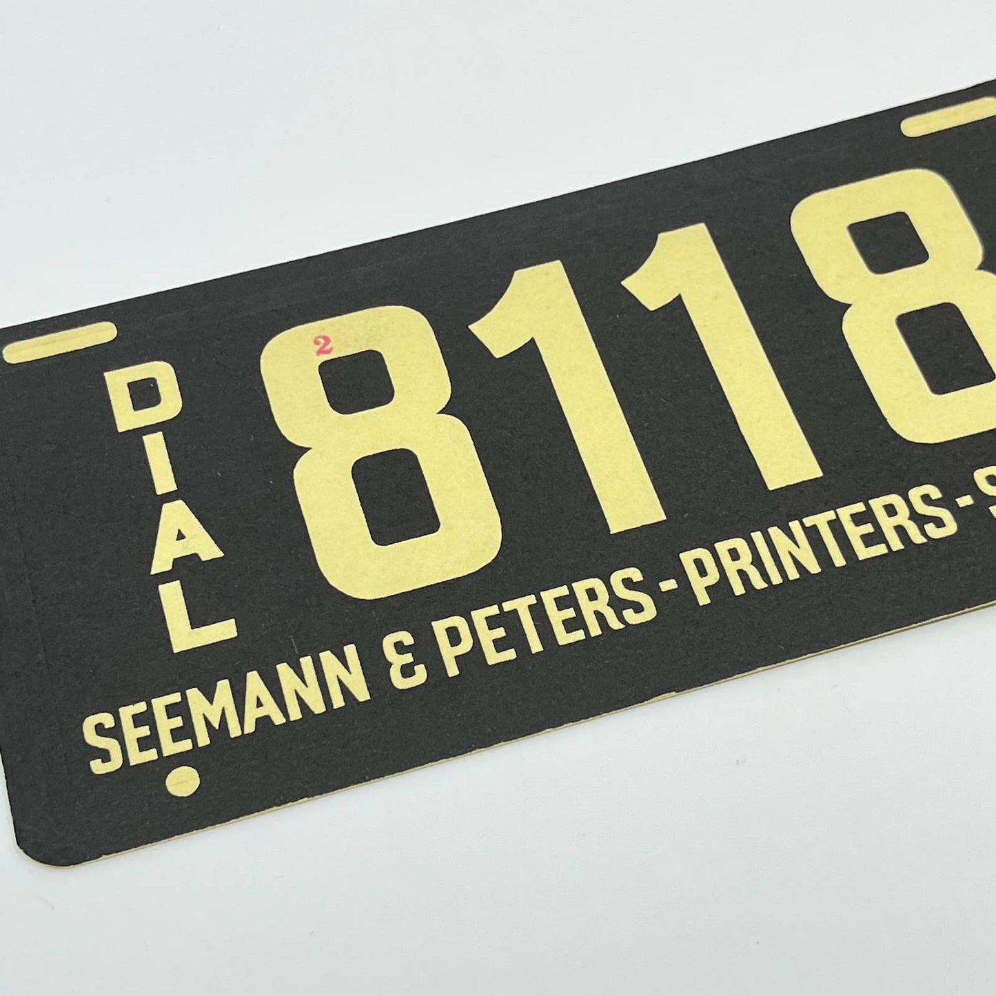 1930s Blotter Card Seemann & Peters Printers License Plate Saginaw MI SC8