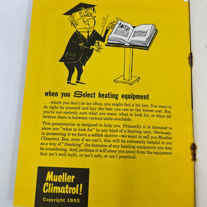 1950s Mueller Climatrol Air Heating Equipment Advertising Booklet Brochure TH8