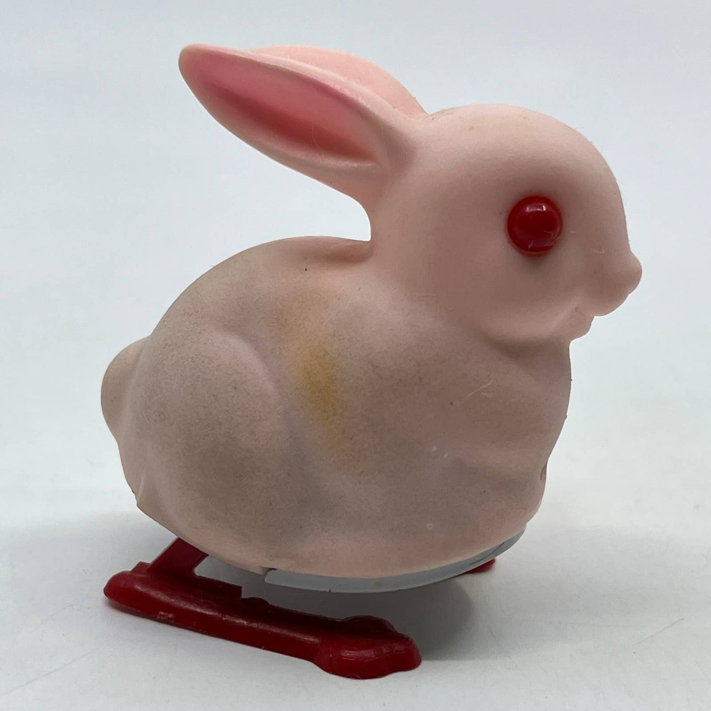 1970s Wind Up Red Eye Hopping Bunny Rabbit Toy WORKS SE3