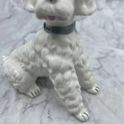 Vintage MCM Lenwile Ardalt Bone China Standard White Poodle Dog Figurine 5" TI8