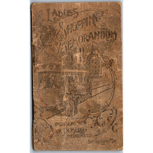 1895 Ladies Shopping Memorandum Mini Pocket Book JH McLean Medicine St Louis SF2