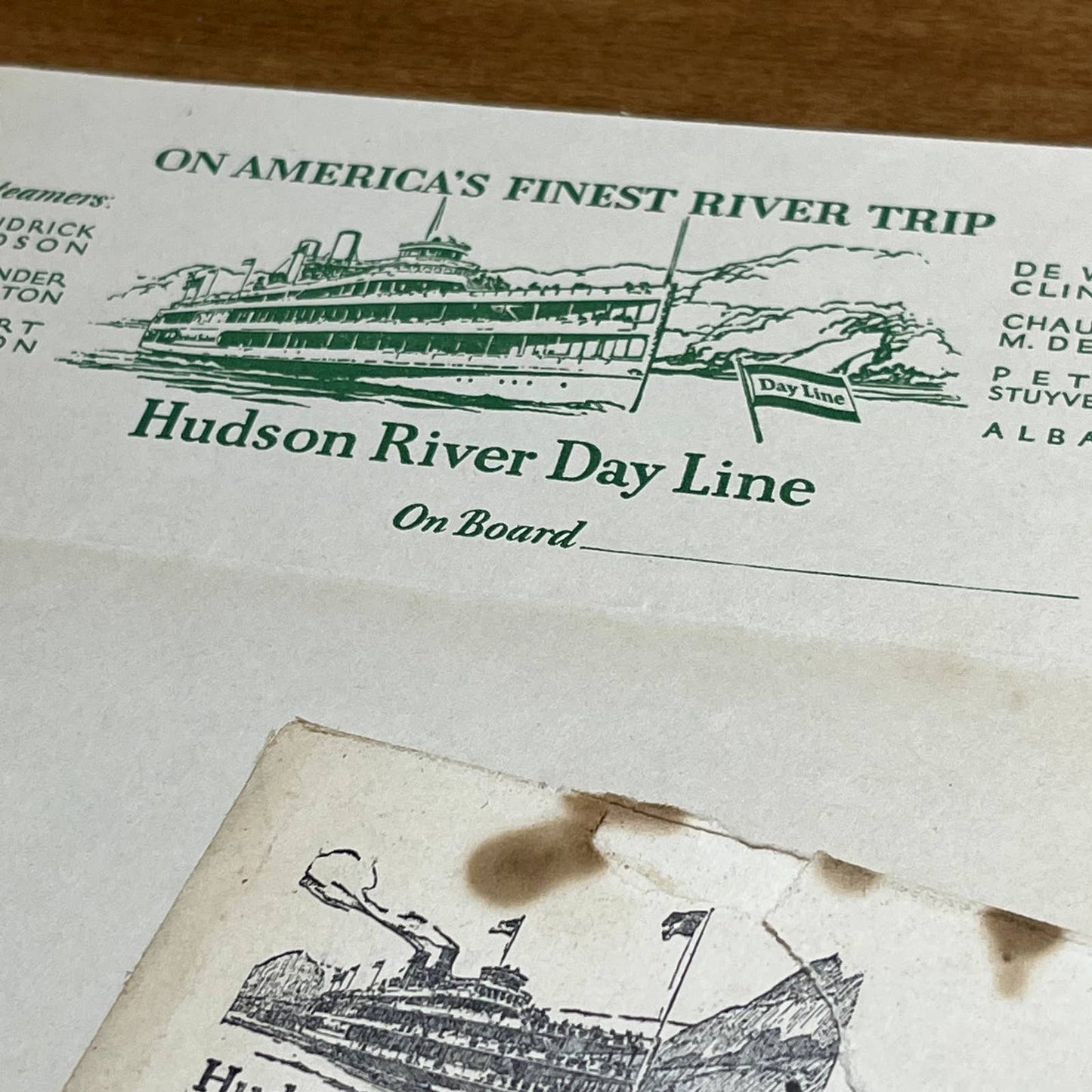 Hudson River Day Line Letterhead & Envelope Robert Fulton Hendrick Hudson NH1