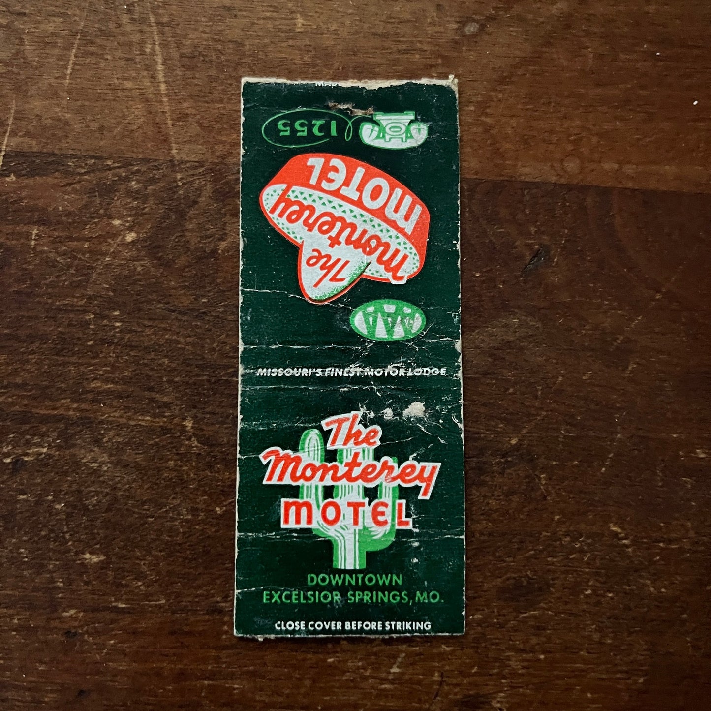 The Monterey Hotel Excelsior Springs MO Advertising Matchbook Cover MM11-5