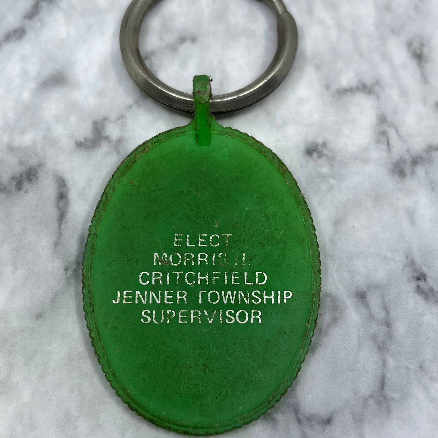 Vintage Keychain Elect Morris L. Critchfield Jenner Township Supervisor SF1
