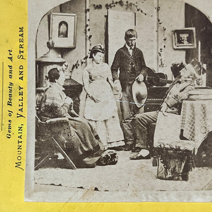 Victorian Family in Living Room Baltimore MD Antique Stereoview Card TJ9-V2