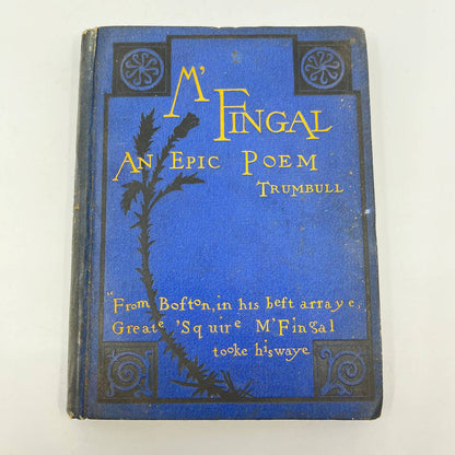 1881 M'Fingal: An Epic Poem - Book of Poetry by John Trumbull TF2