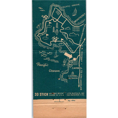 Beverly Terrace Lodge Carmel-By-The-Sea CA Advertising Matchbook Cover MM10-3