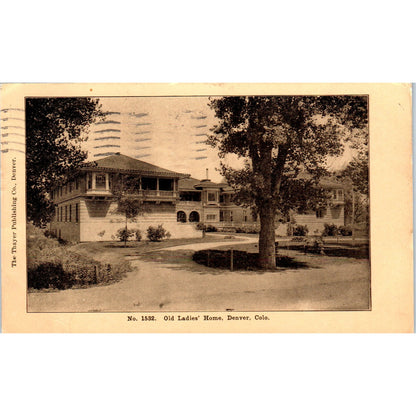 1910 Old Ladies' Home Denver Colorado Original Postcard P1-11