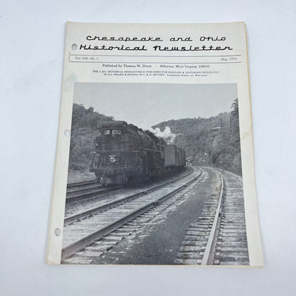 1976 May Chesapeake and Ohio Historical Newsletter C&O RR Thomas Dixon WV M1-2