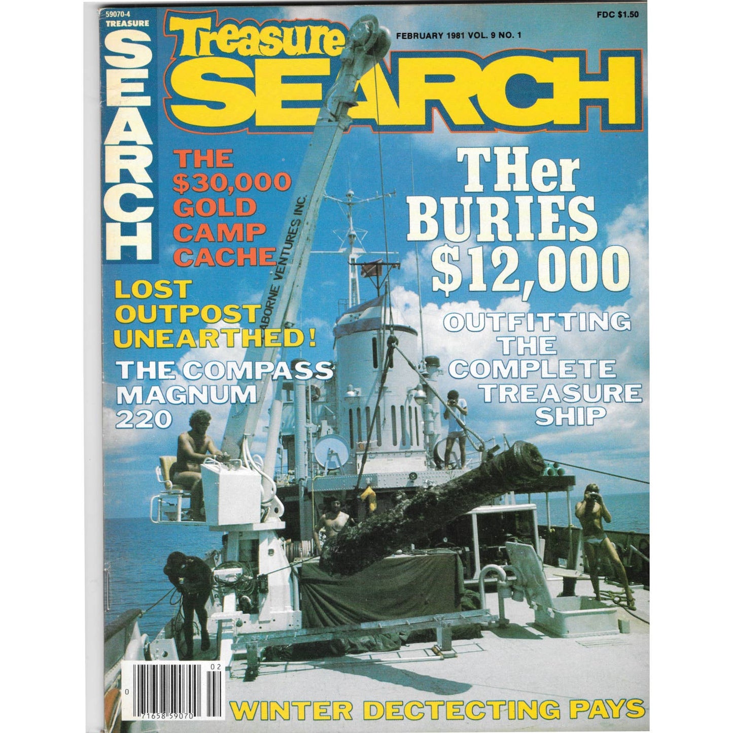 Treasure Search Magazine 1981 February Metal Detecting Gold Diamonds M2