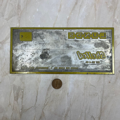 Vintage Newspaper Ad Printing Plate Lunds Shelled Nuts Minneapolis TC9-P1-11