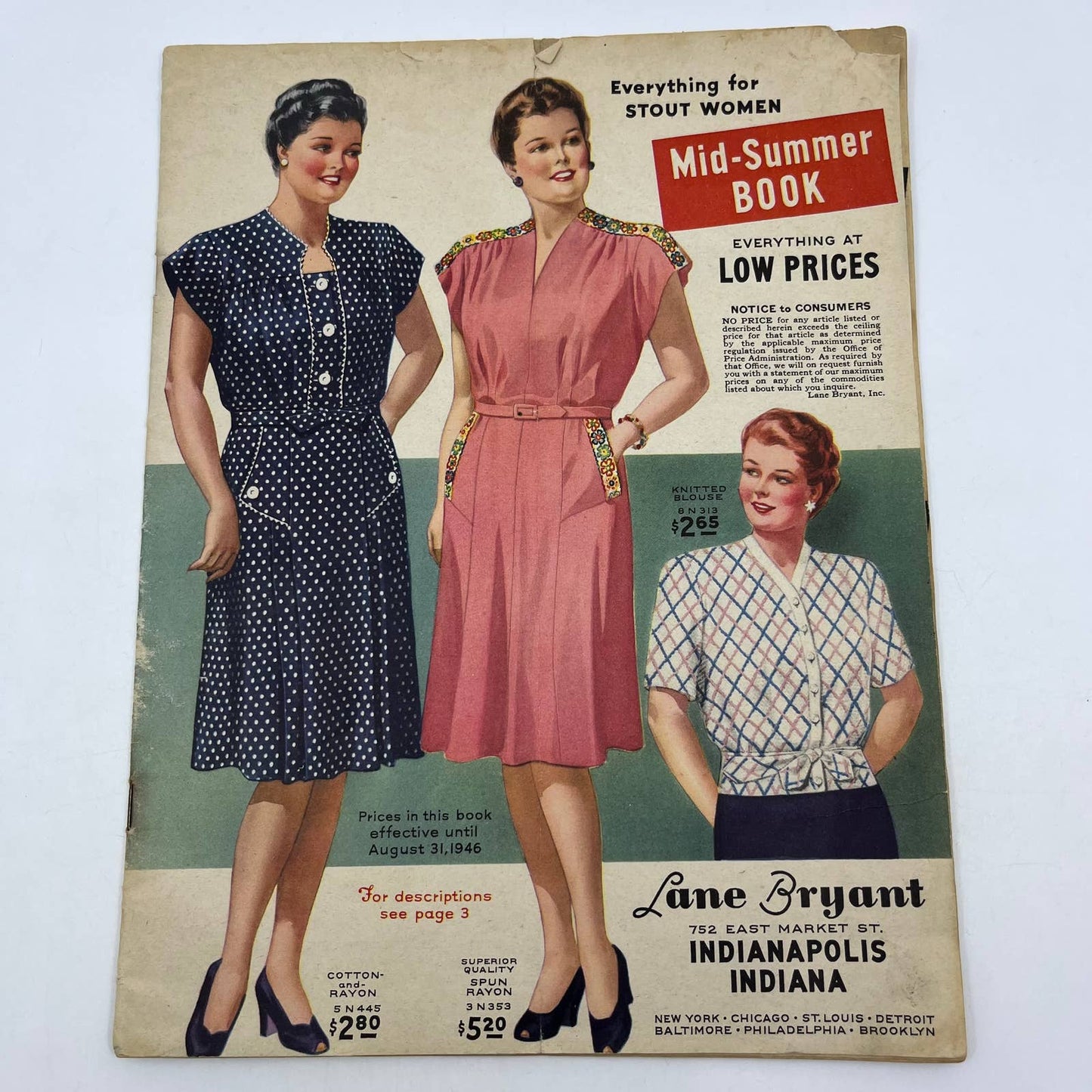 1946 Lane Bryant Catalog Fashions For Stout Women - Smart and Slimming TH8