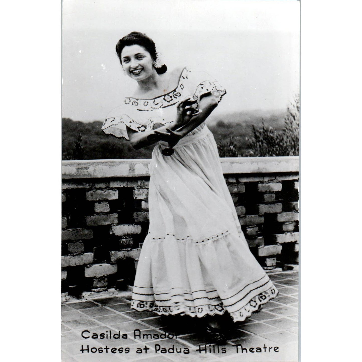 Antique Postcard RPPC Casilda Amador Hostess at Padua Hills Theatre SE8