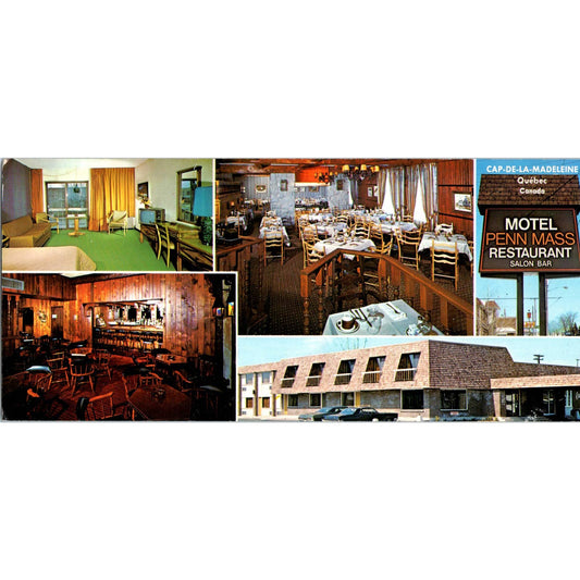 Vintage Long Postcard Hotel Penn-Mass Interior Quebec Canada SE3-2