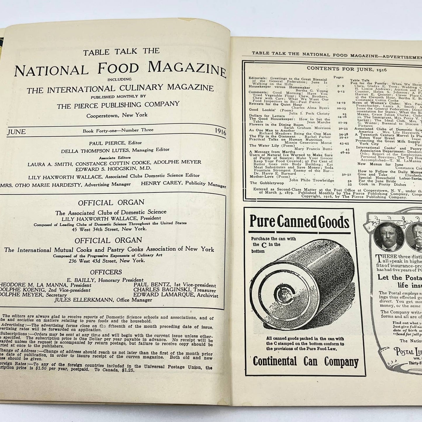 June 1916 - Table Talk - The National Food Magazine Cooperstown NY TF7