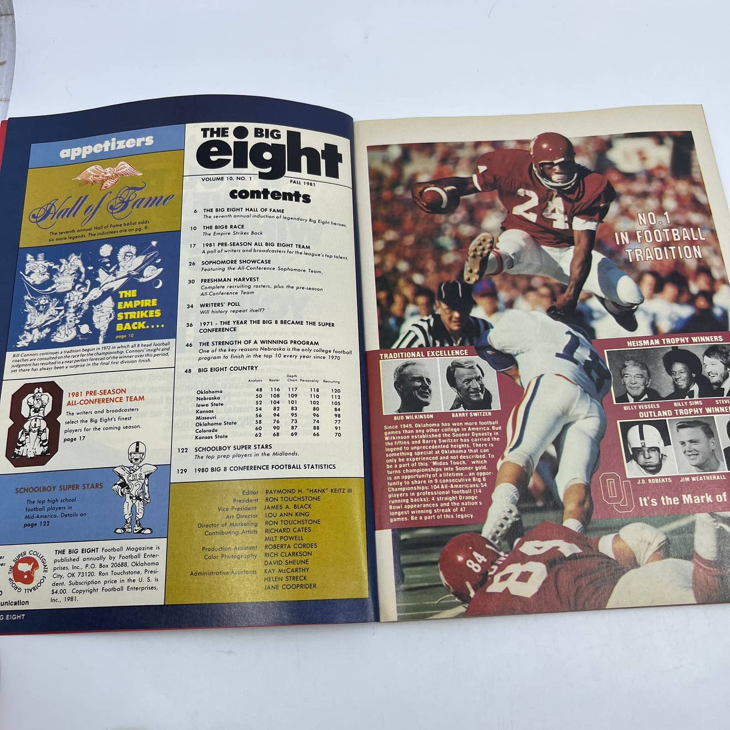 1981 Big Eight Football Special Magazine Roger Craig Nebraska Cornhuskers TH6